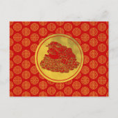 Drie Legged Lucky Money Frog Feng-shui Briefkaart (Voorkant)
