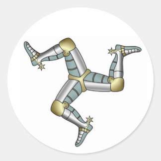 Drie leggen van Man Ronde Sticker