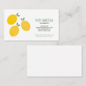 Drie Lemons Essential Oil Visitekaartje (Voorkant / Achterkant)