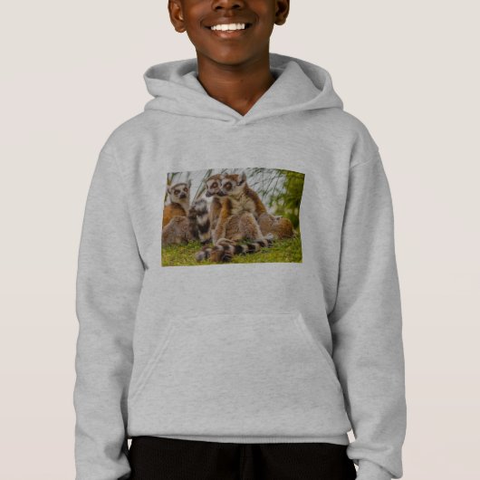 drie lemuren op Hanes ComfortBlend® Hoodie (Voorkant)