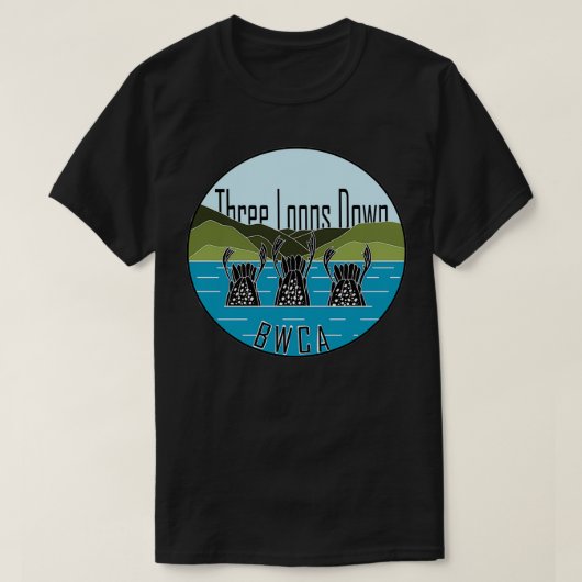 Drie lenzen onder de grenswateren t-shirt (Design voorkant)