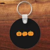 Drie leuke pompoenen voor kinderen halloween en he sleutelhanger (Voorkant)