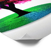 Drie levendige droomachtige bomen met witte achter poster (Hoek)