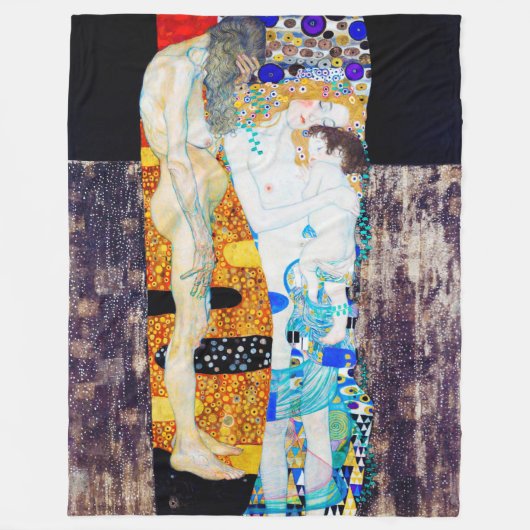 Drie levensjaren, Gustav Klimt Fleece Deken (Voorkant)