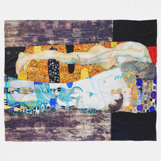 Drie levensjaren, Gustav Klimt Fleece Deken (Voorkant (Horizontaal))