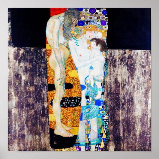 Drie levensjaren, Gustav Klimt Poster (Voorkant)