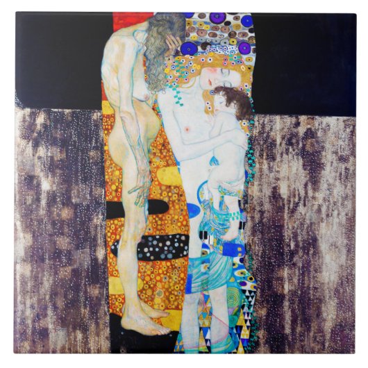 Drie levensjaren, Gustav Klimt Tegeltje (Voorkant)