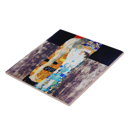Drie levensjaren, Gustav Klimt Tegeltje (Zijkant)