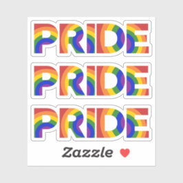 Drie LGBTQ Pride Rainbow Sticker