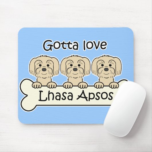 Drie Lhasa Apsos Muismat (Met muis)