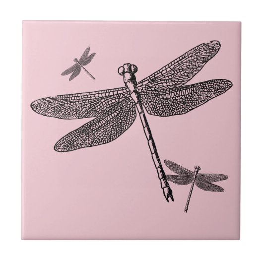 Drie libellen tegeltje (Voorkant)