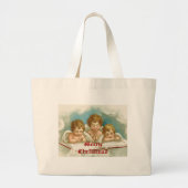 Drie lieve biddende engelen canvas tas (Voorkant)