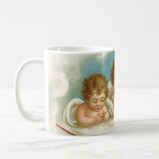 Drie lieve biddende engelen mok (Links)