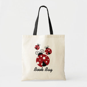 Drie lieveheersbeestjes Book Bag.red en black bugs Tote Bag