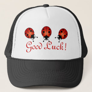 Drie lieveheersbeestjes Rood Oranje Zwart Veel Gel Trucker Pet