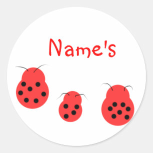 Drie lieveheersbeestjes Stickers