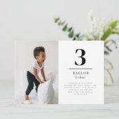 Drie Liggende Foto Uitnodiging (Staand voorkant)