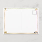 Drie Lilies  Japan Silk Adverteren Label Briefkaart (Achterkant)