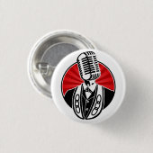 Drie links Odd Cast Finback Ronde Button 3,2 Cm (Voorkant /achterkant)