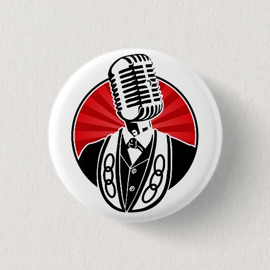 Drie links Odd Cast Finback Ronde Button 3,2 Cm (Voorkant)