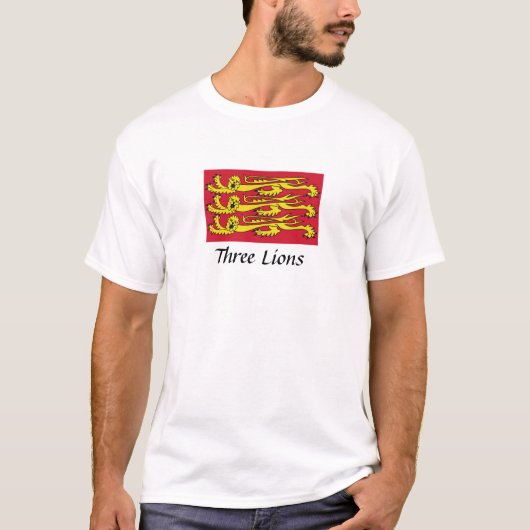 Drie Lion England Standard T-shirt (Voorkant)