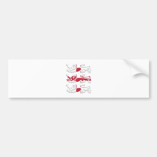 Drie Lions St. George's Cross Bumpersticker (Voorkant)
