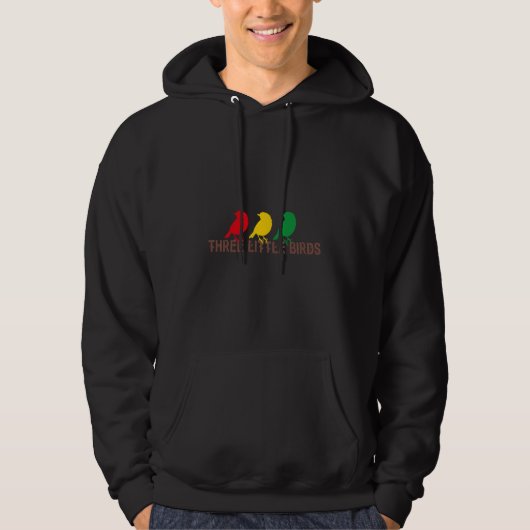 Drie Little Birds Africa Music Reggae Rasta53 Hoodie (Voorkant)