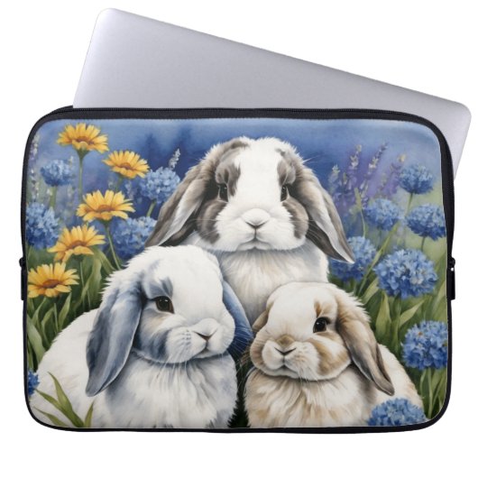 Drie Little Lop Bunnies Elektronica Tas (Voorkant)