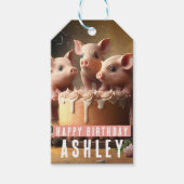Drie Little Pigs-thema cadeau labels Cadeaulabel (Voorkant)