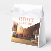 Drie Little Pigs-thema verjaardagsfeestjes Bedankdoosjes (Voorkant Zijde)