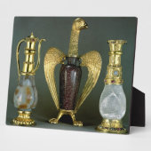 Drie liturgische vaten met antiek veren fotoplaat (Zijkant)