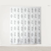 Drie logo's Step & Repeat-bedrijfs evenement spons Wandkleed (Voorkant)