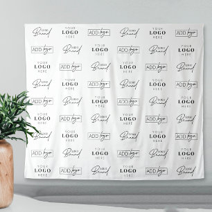 Drie logo's Step & Repeat zakelijke evenement spon Wandkleed