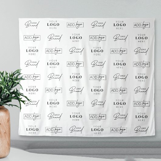 Drie logo's Step & Repeat zakelijke evenement spon Wandkleed