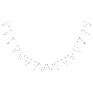 Drie lolly's in de kleuren rood en roze tegen vlaggetjes