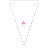 Drie lolly's in de kleuren rood en roze tegen vlaggetjes (Derde vlag)