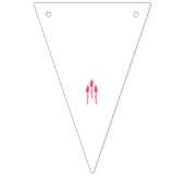 Drie lolly's in de kleuren rood en roze tegen vlaggetjes (Eerste vlag)