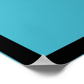 Drie Londense bussen op Turquoise Background Poster (Hoek)