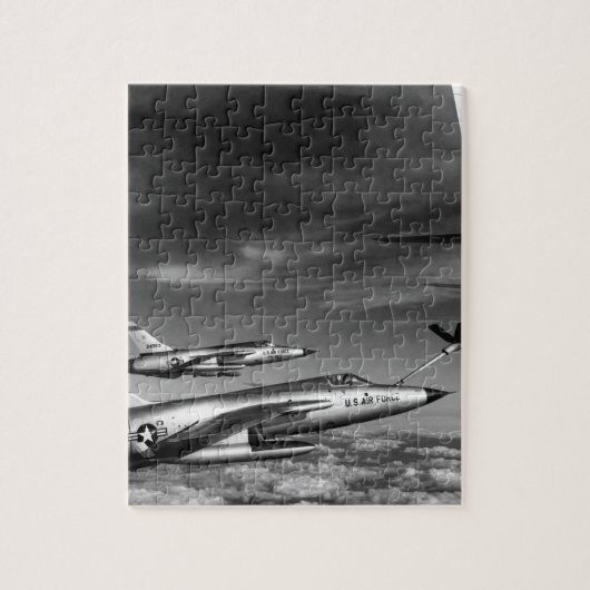 Drie luchtmacht F-105 Thunderchief pilots route Legpuzzel (Verticaal)