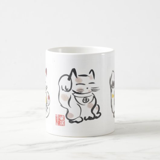 Drie Lucky Cats Cup Koffiemok (Center)