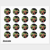 Drie Lucky Ladybugs Ronde Sticker (Vel)