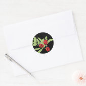Drie Lucky Ladybugs Ronde Sticker (Envelop)