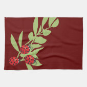 Drie Lucky Ladybugs Theedoek (Horizontaal)