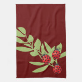 Drie Lucky Ladybugs Theedoek (Verticaal)