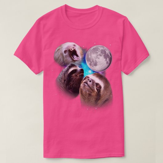 Drie luiaarsjes huilen bij de maan t-shirt (Design voorkant)