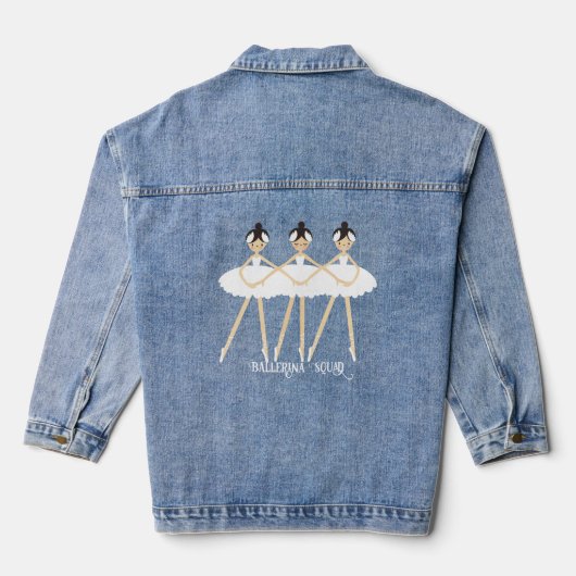 Drie luiers, witte jurken denim jacket (Achterkant)