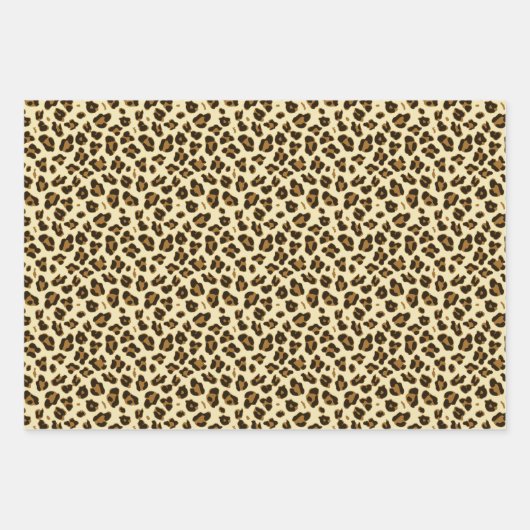 Drie luipaard inpakpapier vel (Voorkant)