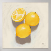 Drie Luscious Lemons Archival Art Print (Voorkant)