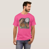 Drie maan capibara's. Grappige dierenparodie T T-shirt (Voorkant volledig)