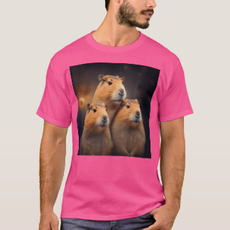 Drie Maan Capybara lover Capibara knaagdier C T-shirt